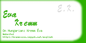 eva kremm business card